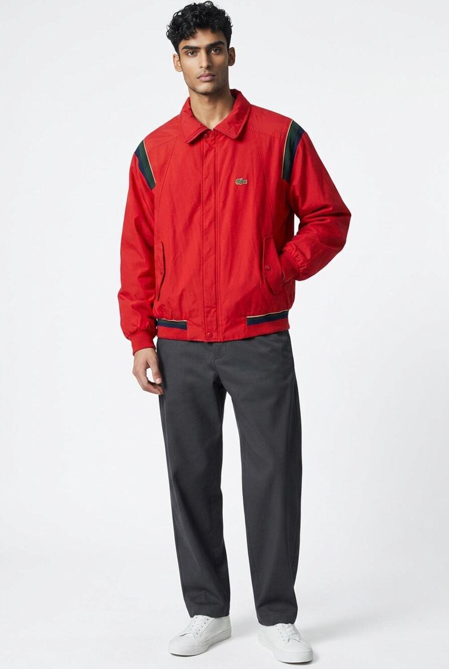 IZOD LACOSTE L Vintage 90's Men's Medium Harrington-style zip bomber jacket